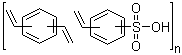 结构式 CAS# 39389-20-3, 乙烯基苯磺酸与二乙烯基苯的聚合物