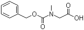 structure of CAS# 39608-31-6, N-Benzyloxycarbonyl-N-methylglycine;2-[(Benzyloxycarbonyl)(methyl)amino]acetic acid; Cbz-Sar-OH; N-(Phenylmethoxycarbonyl)sarcosine; N-(Benzyloxycarbonyl)sarcosine; N-Carbobenzoxysarcosine; NSC 97943; [(Benzyloxycarbonyl)(methyl)amino]acetic acid