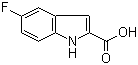 结构式 CAS# 399-76-8, 5-氟吲哚-2-羧酸