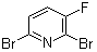结构式 CAS# 41404-59-5, 2,6-二溴-3-氟吡啶