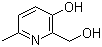 structure of CAS# 42097-42-7, 3-Hydroxy-6-methyl-2-pyridinemethanol;3-Hydroxy-2-hydroxymethyl-6-methylpyridine; 2-(Hydroxymethyl)-6-methylpyridin-3-ol