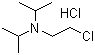 结构式 CAS# 4261-68-1, 二异丙氨基乙基氯盐酸盐; 盐酸 N,N-二异丙基-2-氨基氯代乙烷