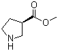 structure of CAS# 428518-43-8, Methyl (R)-3-pyrrolidinecarboxylate;(R)-Pyrrolidine-3-carboxylic acid methyl ester