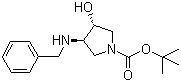 (3R,4R)-N-Boc-3-(benzylamino)-4-hydroxypyrrolidine molecular structure (CAS 429673-83-6)