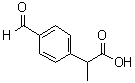 structure of CAS# 43153-07-7, 4-Formyl-alpha-methylbenzeneacetic acid;2-(4-Formylphenyl)propanoic acid; 2-(4-Formylphenyl)propionic acid; 2-(p-Formylphenyl)propionic acid