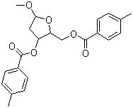 structure of CAS# 4330-34-1, Methyl 2-deoxy-3,5-di-O-toluoyl-D-ribofuranoside