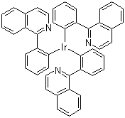 结构式 CAS# 435293-93-9, 三[1-苯基异喹啉-C2,N]铱(III)