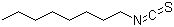 structure of CAS# 4430-45-9, 1-Octyl isothiocyanate;Isothiocyanic acid octyl ester; Octyl isothiocyanate; n-Octyl isothiocyanate
