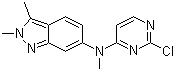 结构式 CAS# 444731-75-3, N-(2-氯嘧啶-4-基)-N-甲基-2,3-二甲基-2H-吲唑-6-胺