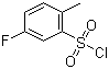 structure of CAS# 445-05-6, 5-Fluoro-2-methylbenzenesulfonyl chloride