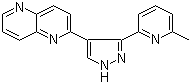 结构式 CAS# 446859-33-2, RepSox; 2-[3-(6-甲基-2-吡啶基)-1H-吡唑-4-基]-1,5-萘啶