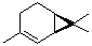 structure of CAS# 4497-92-1, (+)-2-Carene;(1S,6R)-3,7,7-Trimethylbicyclo[4.1.0]hept-2-ene; Pinonene