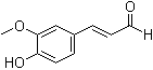 structure of CAS# 458-36-6, 3-(4-Hydroxy-3-methoxyphenyl)-2-propenal;4-Hydroxy-3-methoxyzimtaldehyde; Coniferaldehyde; Coniferyl aldehyde; Ferulaldehyde; Ferulyl aldehyde; p-Coniferaldehyde