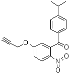 结构式 CAS# 478965-00-3, (4-异丙基苯基)(2-硝基-5-(炔丙氧基)苯基)甲酮