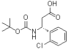 structure of CAS# 500789-05-9, (betaR)-2-Chloro-beta-[[(1,1-dimethylethoxy)carbonyl]amino]benzenepropanoic acid