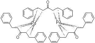 structure of CAS# 51364-51-3, Tris(dibenzylideneacetone)dipalladium;Bis(dibenzylideneacetone)palladium