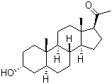structure of CAS# 516-54-1, 5alpha-Pregnan-3alpha-ol-20-one