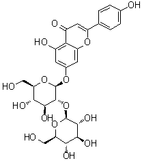 结构式 CAS# 52073-83-3, 芹黄素 7-O-槐糖甙
