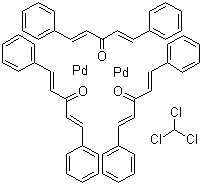 结构式 CAS# 52522-40-4, 三(二亚苄基丙酮)二钯-氯仿加合物