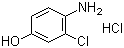 结构式 CAS# 52671-64-4, 4-氨基-3-氯苯酚盐酸盐