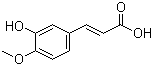 结构式 CAS# 537-73-5, 3-羟基-4-甲氧基肉桂酸