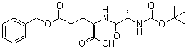 结构式 CAS# 53759-36-7, N-[N-[叔丁氧羰基]-L-丙氨酰基]-D-谷氨酸 5-苄基酯