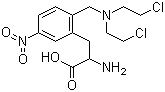structure of CAS# 54940-95-3, Nitrocaphane;2-[[Bis(2-chloroethyl)amino]methyl]-5-nitrophenylalanine