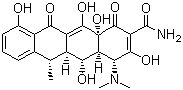 structure of CAS# 564-25-0, Doxycycline;(4S,4aR,5S,5aR,6R,12aS)-4-(Dimethylamino)-1,4,4a,5,5a,6,11,12a-octahydro-3,5,10,12,12a-pentahydroxy-6-methyl-1,11-dioxo-2-naphthacenecarboxamide