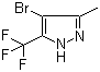 structure of CAS# 60061-68-9, 4-Bromo-3-methyl-5-(trifluoromethyl)-1H-pyrazole