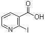 结构式 CAS# 6042-35-9, 2-碘-3-吡啶羧酸