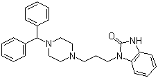 structure of CAS# 60607-34-3, Oxatomide;1-[3-[4-(Diphenylmethyl)-1-piperazinyl]propyl]-1,3-dihydro-2H-benzimidazol-2-one