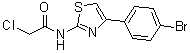 structure of CAS# 6125-32-2, N-[4-(4-Bromophenyl)-2-thiazolyl]-2-chloroacetamide