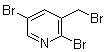 结构式 CAS# 61686-65-5, 2,5-二溴-3-(溴甲基)吡啶