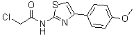 structure of CAS# 6202-74-0, 2-(2-Chloroacetamido)-4-(p-methoxyphenyl)thiazole