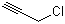 structure of CAS# 624-65-7, 3-Chloropropyne;3-Chloro-1-propyne; Propargyl chloride
