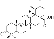 结构式 CAS# 6246-46-4, 3-氧代-12-烯-28-乌苏酸