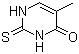 structure of CAS# 636-26-0, 4-Hydroxy-5-methyl-2-mercaptopyrimidine;4-Hydroxy-5-methylpyrimidine-2-thione; 5-Methyl-2-thiouracil; 5-Methyl-2-thioxo-2,3-dihydro-1H-pyrimidin-4-one