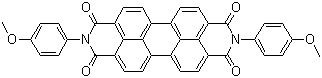 结构式 CAS# 6424-77-7, 颜料红 190; 苝四羧酸-双(4-甲氧基苯基)酰亚胺