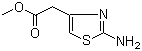 结构式 CAS# 64987-16-2, 2-氨基-4-噻唑乙酸甲酯