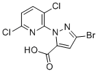 structure of CAS# 652980-08-0, 3-Bromo-1-(3,6-dichloropyridin-2-yl)-1H-pyrazole-5-carboxylic acid;5-bromo-2-(3,6-dichloropyridin-2-yl)pyrazole-3-carboxylic acid