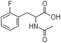 structure of CAS# 66574-84-3, N-Acetyl-2-fluoro-DL-phenylalanine