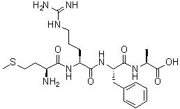 结构式 CAS# 67368-29-0, L-蛋氨酰-L-精氨酰-L-苯丙氨酰-L-丙氨酸