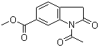 结构式 CAS# 676326-36-6, 1-乙酰基-2,3-二氢-2-氧代-1H-吲哚-6-羧酸甲酯