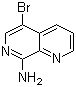结构式 CAS# 67967-17-3, 5-溴-[1,7]萘啶-8-胺