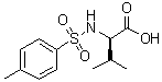 结构式 CAS# 68005-71-0, N-对甲苯磺酰基-D-缬氨酸