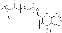 结构式 CAS# 68610-92-4, 聚季铵盐-10; 氯化-2-羟基-3-(三甲氨基)丙基聚环氧乙烷纤维素醚