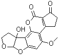 结构式 CAS# 6885-57-0, 黄曲毒素 M2