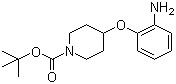 结构式 CAS# 690632-14-5, 4-(2-氨基苯氧基)四氢-1(2H)-吡啶甲酸叔丁酯
