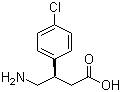 结构式 CAS# 69308-37-8, (R)-巴氯芬; (R)-4-氨基-3-(4-氯苯基)丁酸