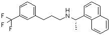 结构式 CAS# 694495-47-1, (alphaS)-alpha-甲基-N-[3-[3-(三氟甲基)苯基]丙基]-1-萘甲胺